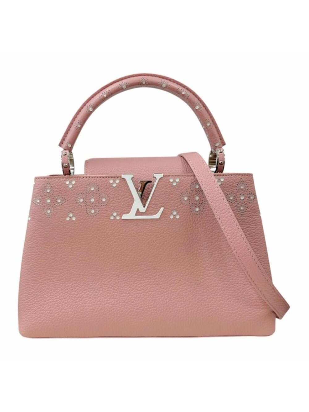 Louis Vuitton Capucines PM Shoulder Bag Taurillon Leather Pink